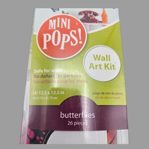 NWT Mini Pops! Wall Art Kit with Butterflies